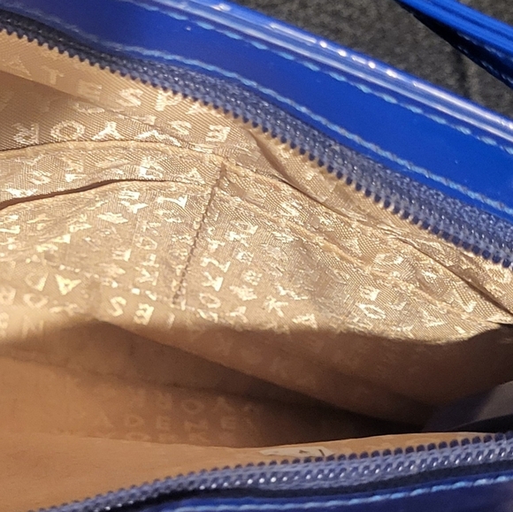 KATE SPADE Emerald Ave Amy Royal Blue Crossbody Patent Leather Bag - Picture 7 of 13